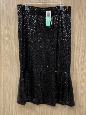 NWT Torrid Black Sequin Skirt Size 12